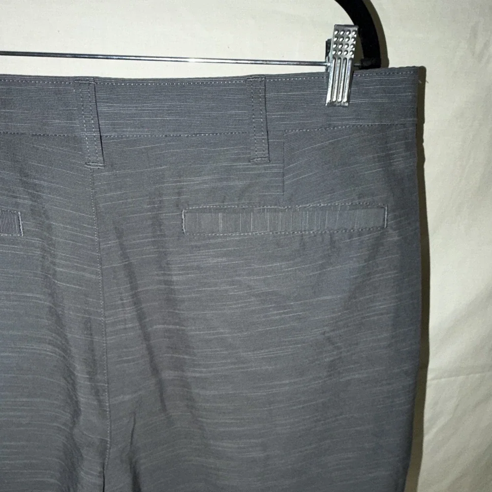 Apt. 9 Men's Gray Solid Chino Premier Flex 38 Flat Front Shorts Stretch Pockets